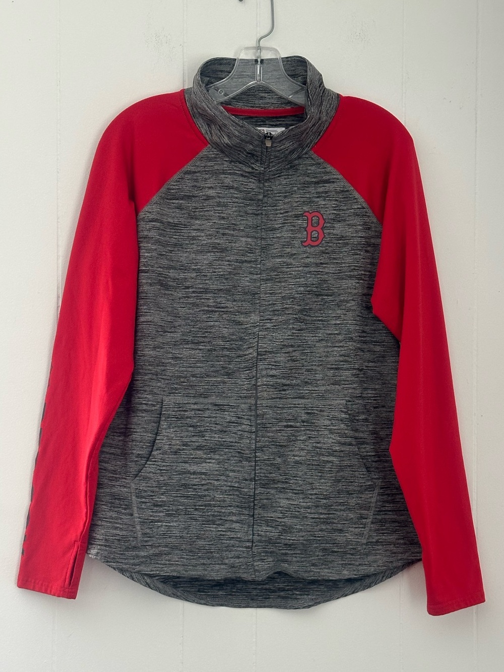 Boston Red Sox Gray & Red Full-Zip Jacket Women’s Size XL